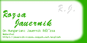 rozsa jauernik business card